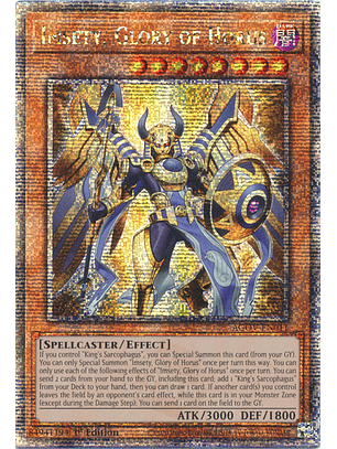 Imsety, Glory of Horus - AGOV-EN011 - Quarter Century Secret Rare