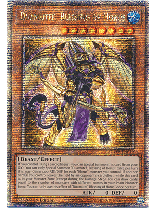 Duamutef, Blessing of Horus - AGOV-EN012 - Quarter Century Secret Rare