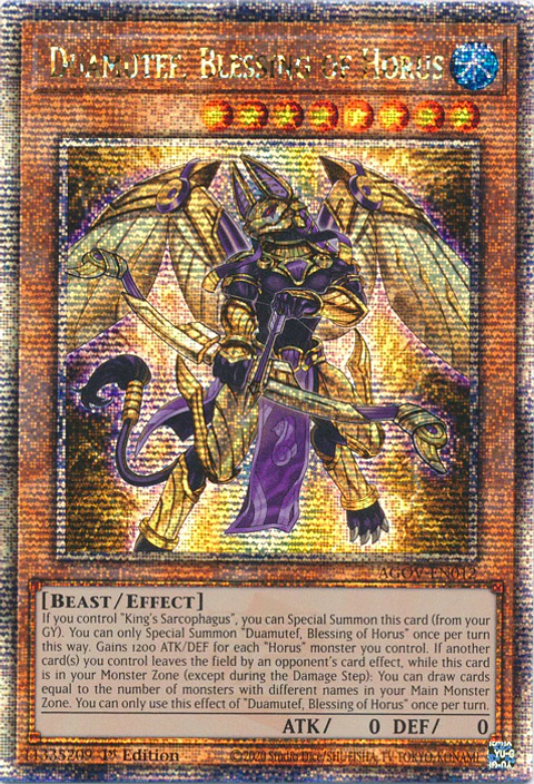 Duamutef, Blessing of Horus - AGOV-EN012 - Quarter Century Secret Rare