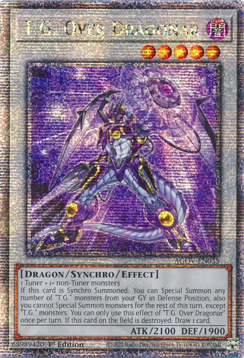 T.G. Over Dragonar - AGOV-EN035 - Quarter Century Secret Rare 