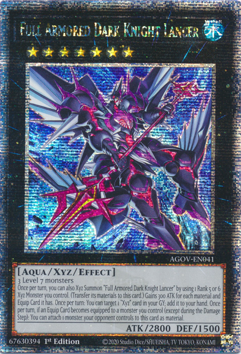 Full Armored Dark Knight Lancer - AGOV-EN041 - Quarter Century Secret Rare 1