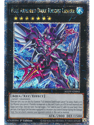 Full Armored Dark Knight Lancer - AGOV-EN041 - Quarter Century Secret Rare