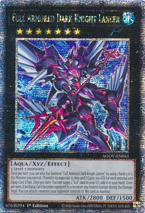 Full Armored Dark Knight Lancer - AGOV-EN041 - Quarter Century Secret Rare