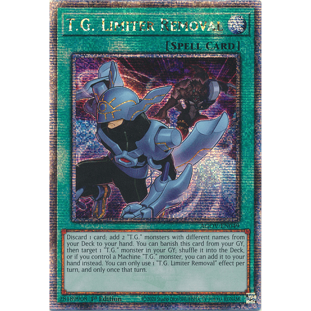 T.G. Limiter Removal - AGOV-EN049 - Quarter Century Secret Rare