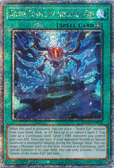 Divine Temple of the Snake-Eye - AGOV-EN056 - Quarter Century Secret Rare 1