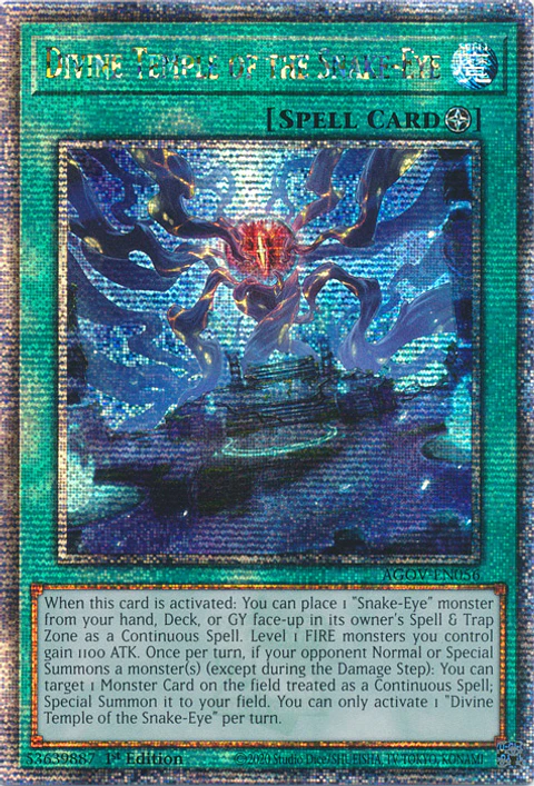 Divine Temple of the Snake-Eye - AGOV-EN056 - Quarter Century Secret Rare