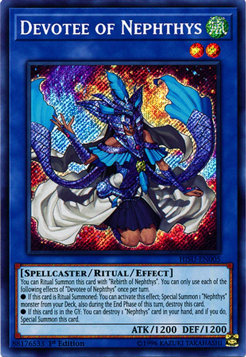 Devotee of Nephthys - HISU-EN005 - Secret Rare