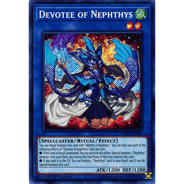Devotee of Nephthys - HISU-EN005 - Secret Rare