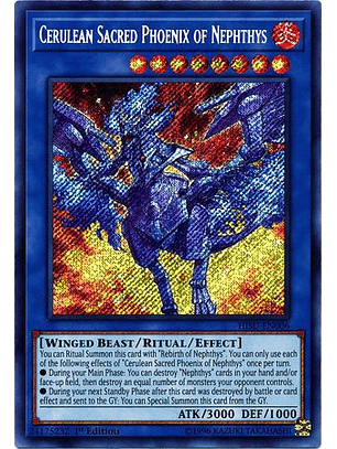 Cerulean Sacred Phoenix of Nephthys - HISU-EN006 - Secret Rare