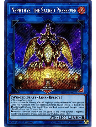 Nephthys, the Sacred Preserver - HISU-EN007 - Secret Rare 