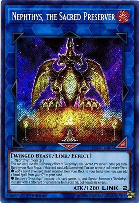 Nephthys, the Sacred Preserver - HISU-EN007 - Secret Rare 