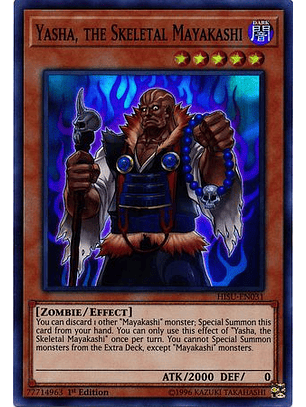 Yasha, the Skeletal Mayakashi - HISU-EN031 - Super Rare 