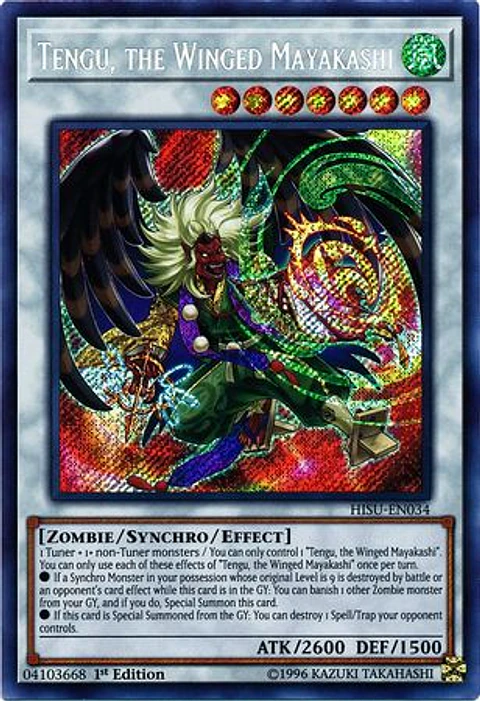 Tengu, the Winged Mayakashi - HISU-EN034 - Secret Rare