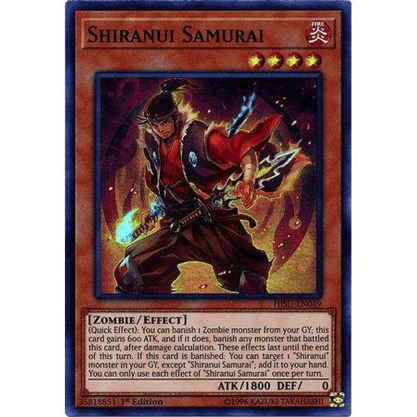 Shiranui Samurai - HISU-EN049 - Super Rare