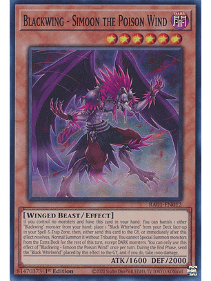 Blackwing - Simoon the Poison Wind - RA01-EN012