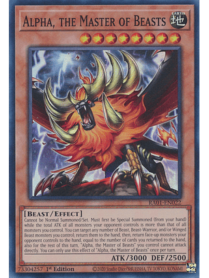 Alpha, the Master of Beasts - RA01-EN022