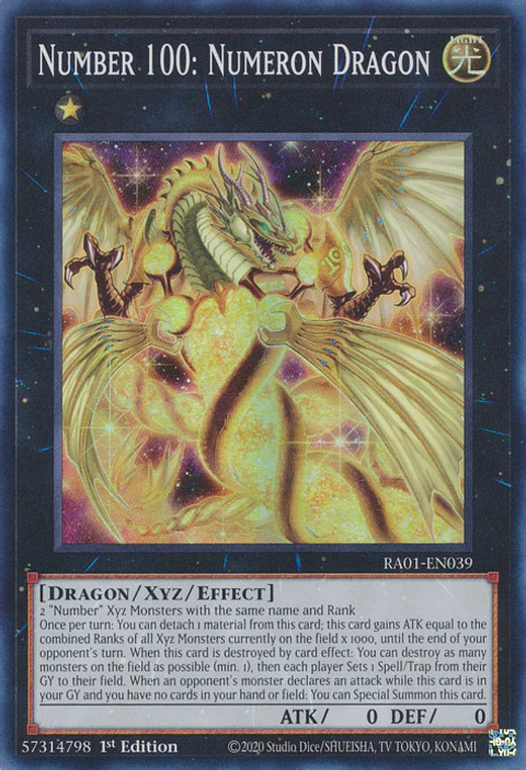 Number 100: Numeron Dragon - RA01-EN039
