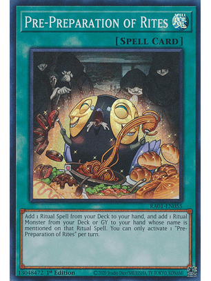 Pre-Preparation of Rites - RA01-EN055