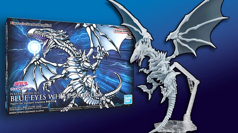 Bandai Hobby Gunpla Figure Rise Amplified Model Kit: Yu Gi Oh - Dragon Blanco de Ojos Azules
