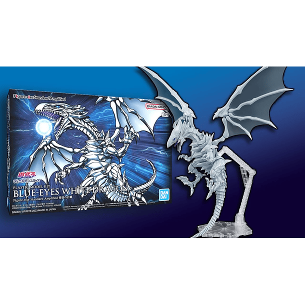 Bandai Hobby Gunpla Figure Rise Amplified Model Kit: Yu Gi Oh - Dragon Blanco de Ojos Azules