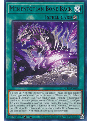Mementotlan Bone Back - VASM-EN010 - Rare
