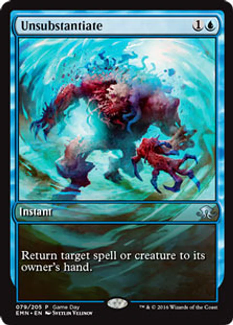 Unsubstantiate (Eldritch Moon Game Day) (Full-Art) español