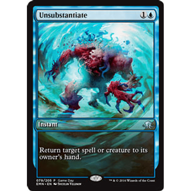 Unsubstantiate (Eldritch Moon Game Day) (Full-Art) español