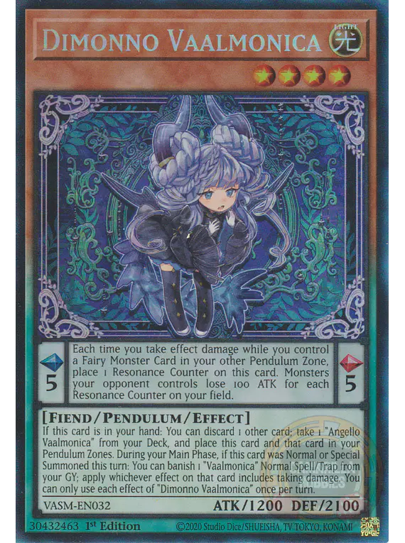 Dimonno Vaalmonica – VASM-EN032 – Super Rare – 1. Auflage – Yu-Gi-Oh! Sammelkarte