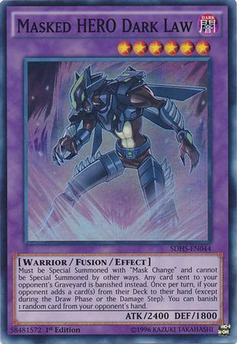 Masked Hero Dark Law - SDHS-EN044 - Super Rare 
