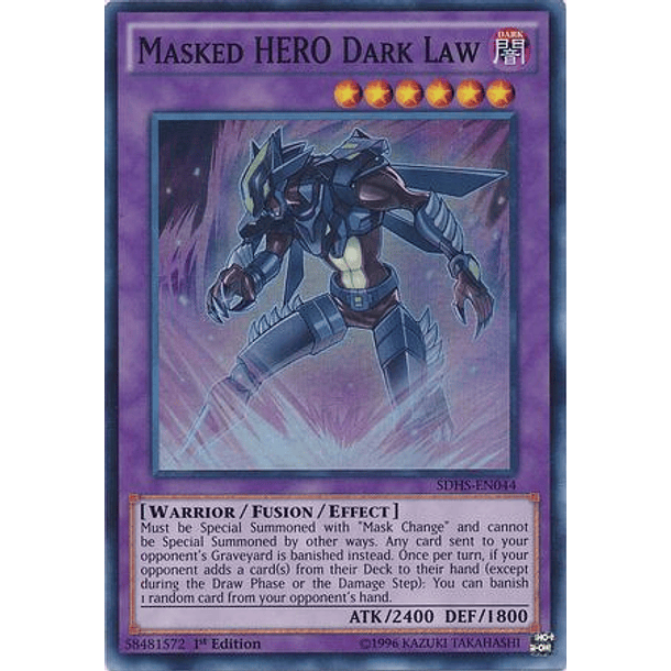 Masked Hero Dark Law - SDHS-EN044 - Super Rare 
