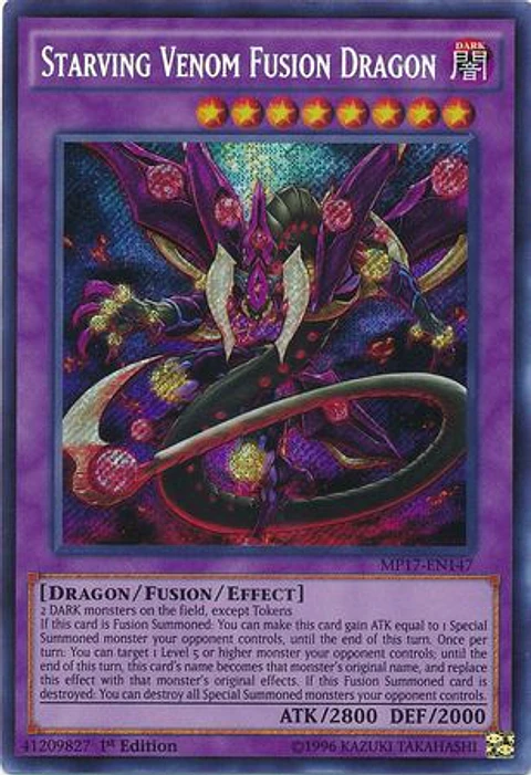 Starving Venom Fusion Dragon - MP17-EN147 - Secret Rare 