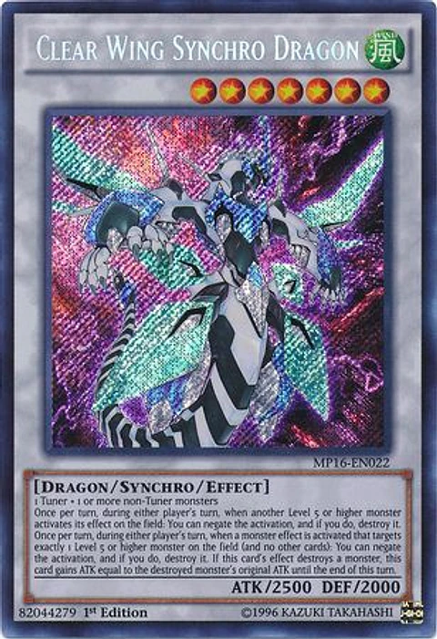 Clear Wing Synchro Dragon - MP16-EN022 - Secret Rare