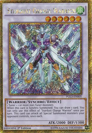 Stardust Charge Warrior - PGL3-EN005 - Gold Secret Rare  1