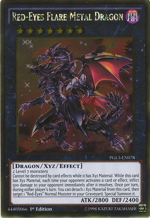 Red-Eyes Flare Metal Dragon - PGL3-EN078 - Gold Rare 