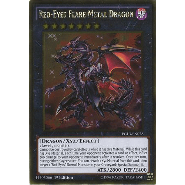 Red-Eyes Flare Metal Dragon - PGL3-EN078 - Gold Rare 
