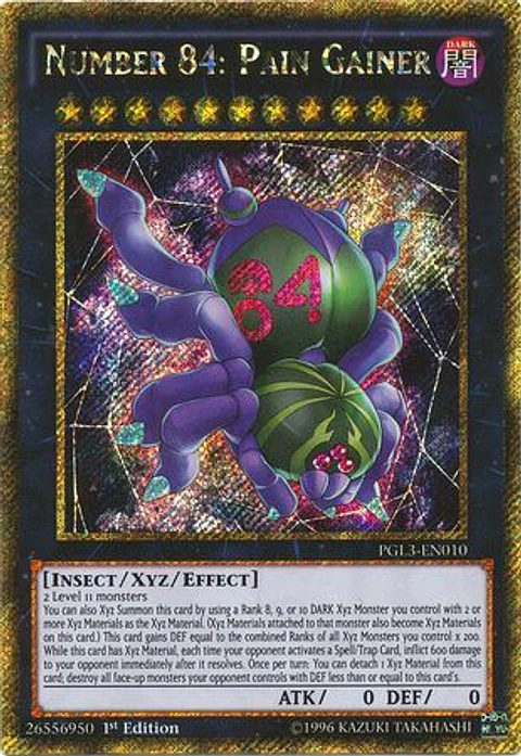 Number 84: Pain Gainer - PGL3-EN010 - Gold Secret Rare 