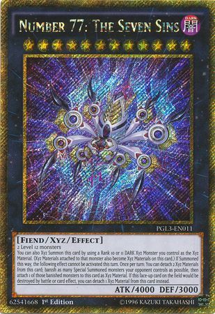 Number 77: The Seven Sins - PGL3-EN011 - Gold Secret Rare  1