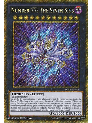 Number 77: The Seven Sins - PGL3-EN011 - Gold Secret Rare 