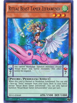 Ritual Beast Tamer Zefrawendi - PEVO-EN049 - Super Rare
