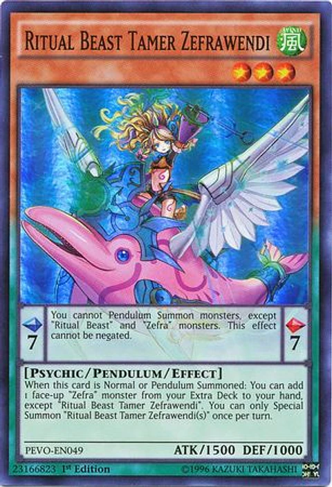 Ritual Beast Tamer Zefrawendi - PEVO-EN049 - Super Rare