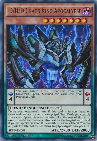 D/D/D Chaos King Apocalypse - SDPD-EN001 - Ultra Rare 1