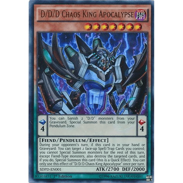 D/D/D Chaos King Apocalypse - SDPD-EN001 - Ultra Rare