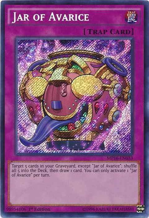 Jar of Avarice - MP16-EN033 - Secret Rare (español)