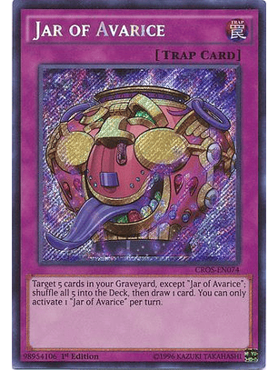 Jar of Avarice - CROS-EN074 - Secret Rare