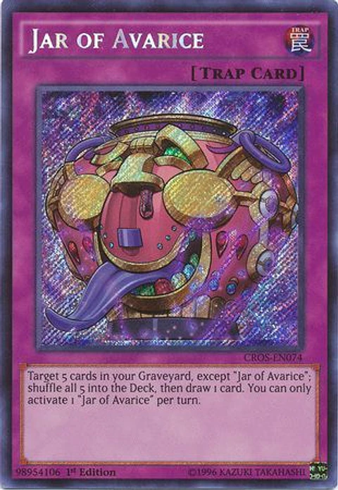 Jar of Avarice - CROS-EN074 - Secret Rare