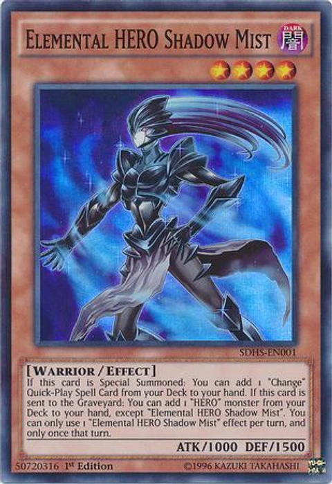 Elemental Hero Shadow Mist - SDHS-EN001 - Super Rare