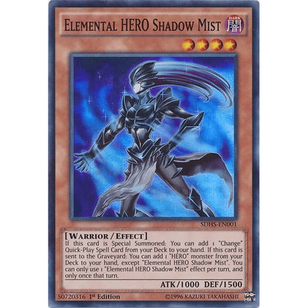 Elemental Hero Shadow Mist - SDHS-EN001 - Super Rare