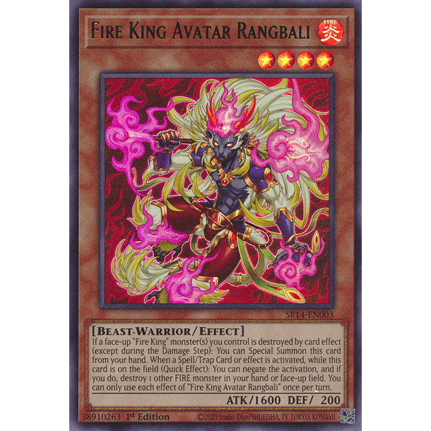 Fire King Avatar Rangbali - SR14-EN003 - Ultra Rare