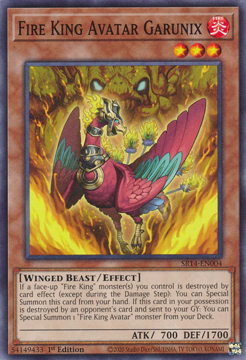 Fire King Avatar Garunix - SR14-EN004 - Common 