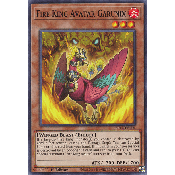 Fire King Avatar Garunix - SR14-EN004 - Common 